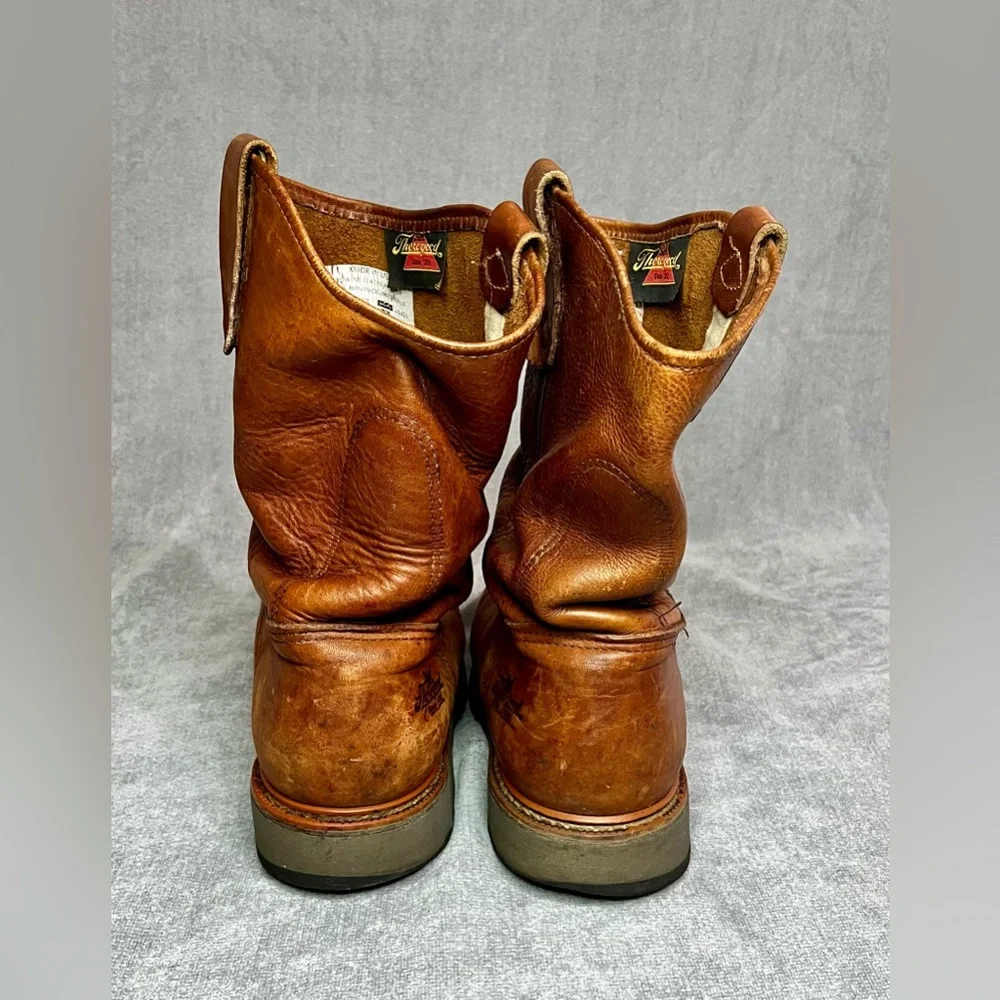 Thorogood American Heritage Distressed Men's Brown Leather Work Boots Size 9 EEE